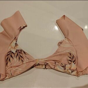 Agua Bendita Pink Floral Bikini Top